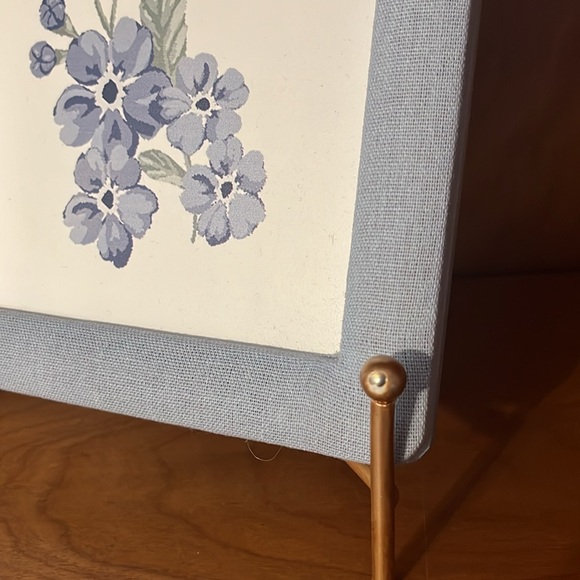 At Home Providence Blue & White Floral prints on Gold Easel - Set of 2 - Picture 8 of 9